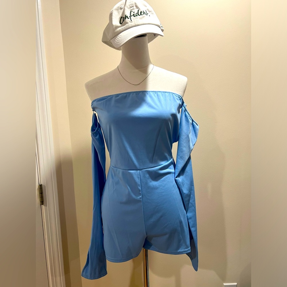 Light blue summer romper